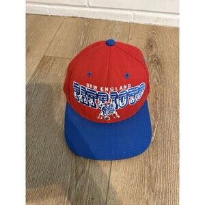 New England Patriots Hat Cap Snapback Adult Red Mitchell Ness NFL Football